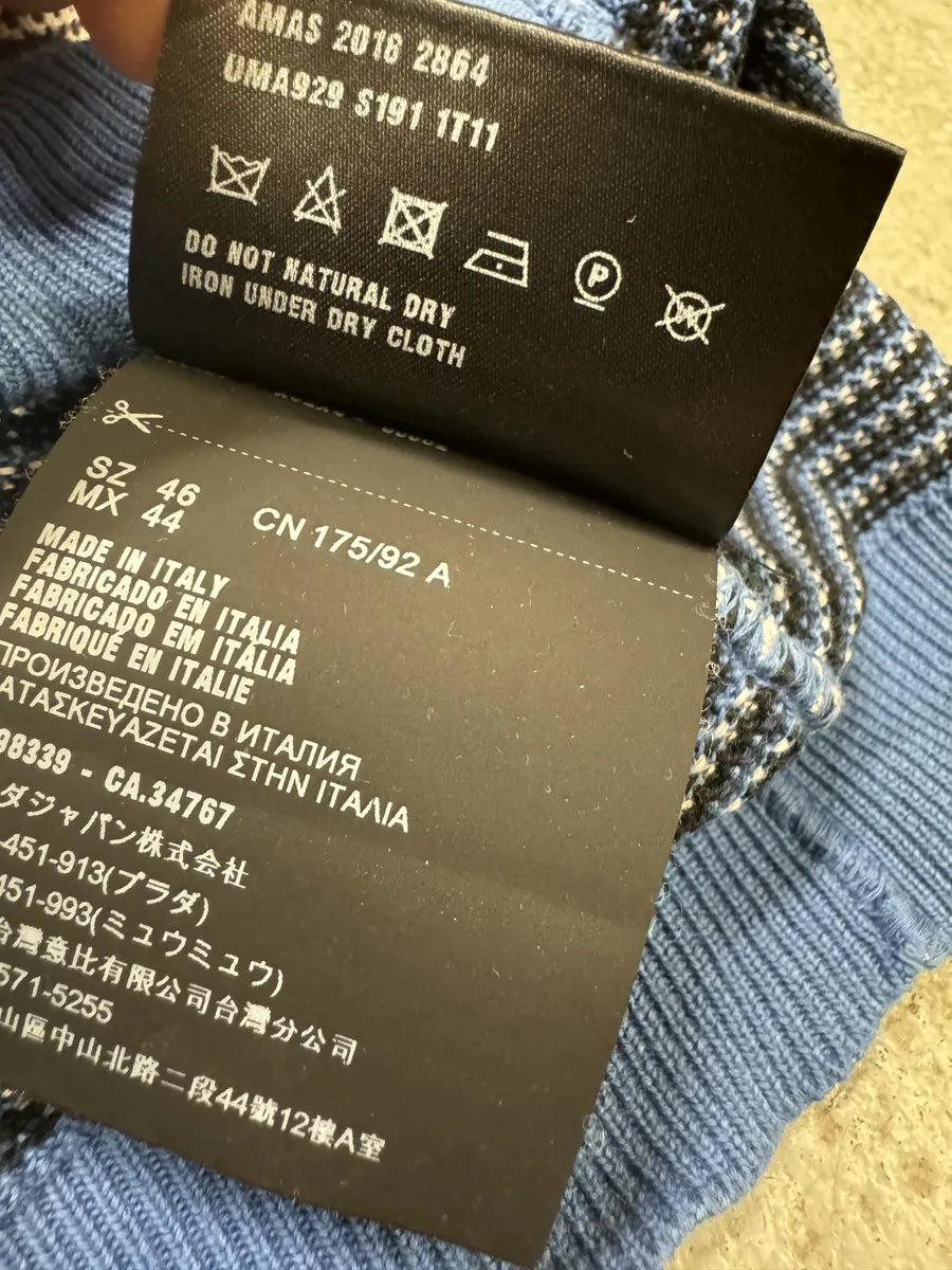 SS2018 Prada Blue Knitted Polo (XS) KfuPggh 8