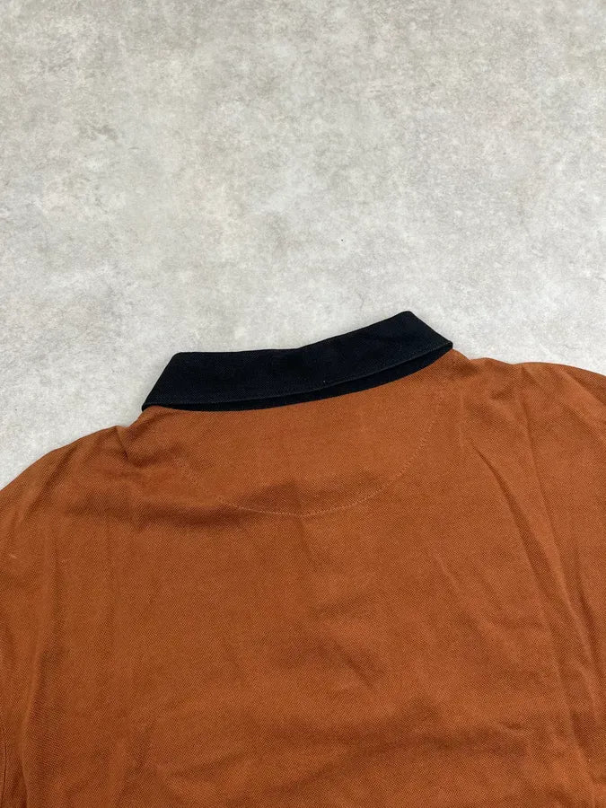 SS2018 Prada Brown & Blue Color Block Polo NAoRzzS 5