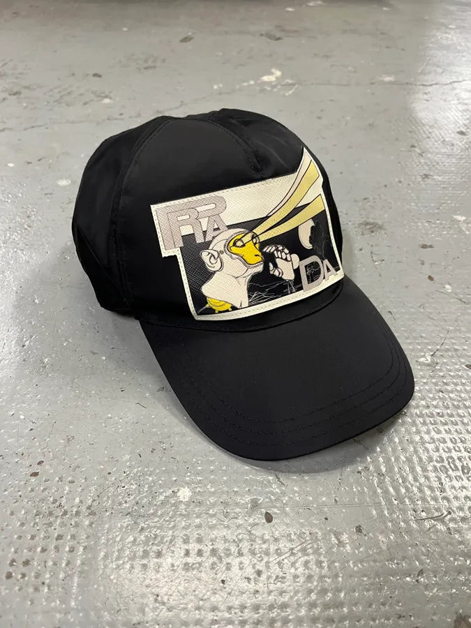 SS2018 Prada James Jean Comic Print Nylon Cap qqreMUF 3