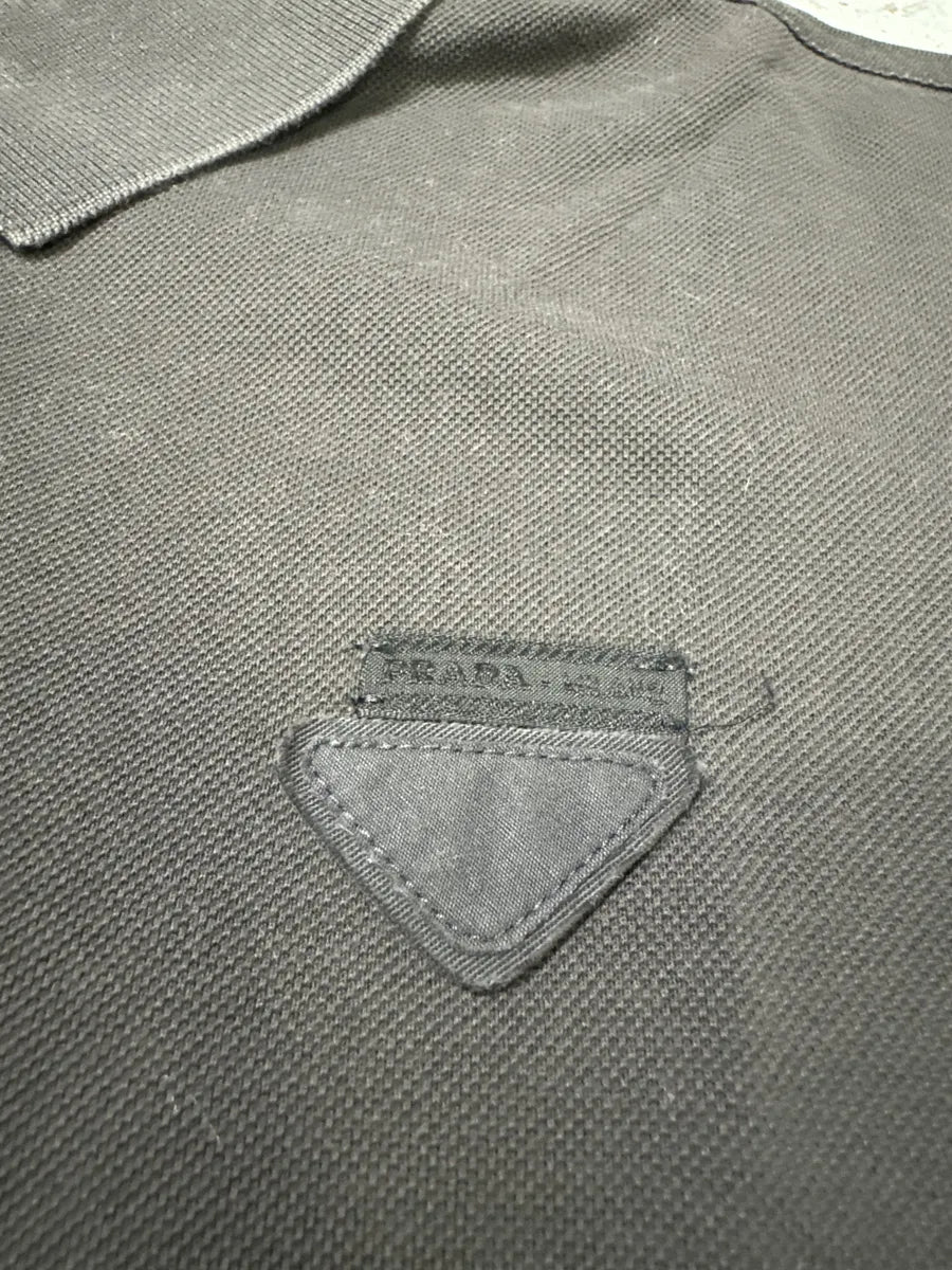 SS2018 Prada Minimalist Brown Polo Shirt xlbqMwx 9