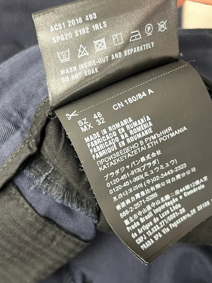 SS2018 Prada Navy Chino Shorts updWtXY 10