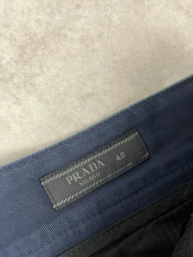 SS2018 Prada Navy Chino Shorts updWtXY 8