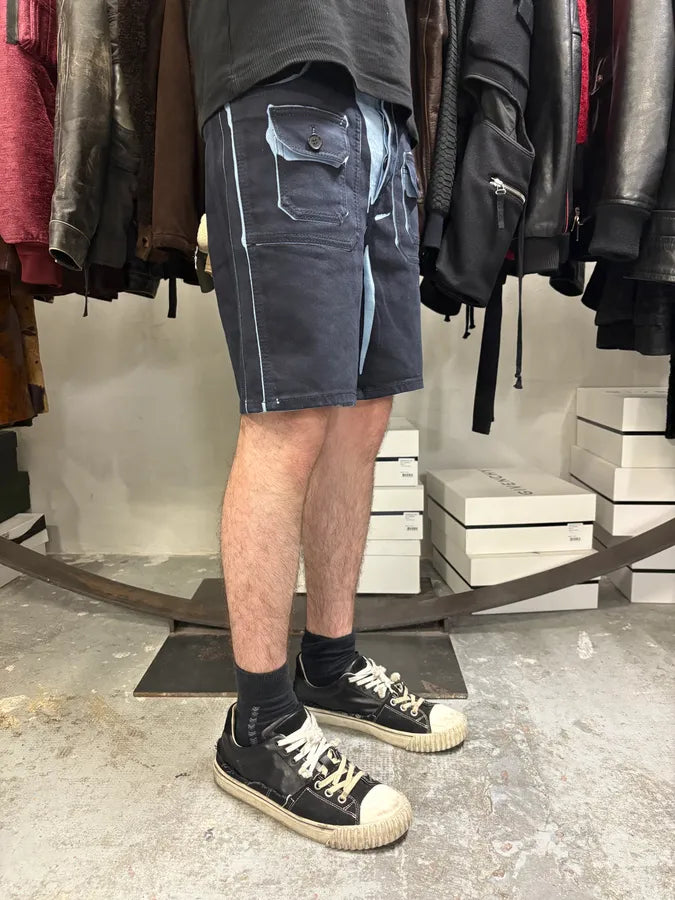 SS2018 Prada Overprint Blue Cargo Short YPwzkdn 2