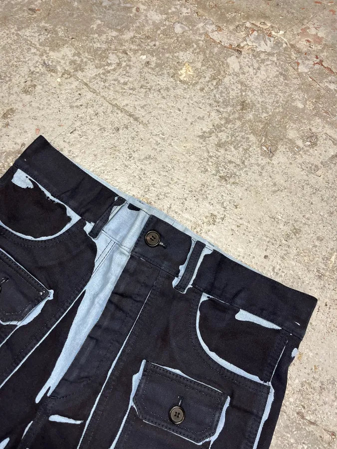 SS2018 Prada Overprint Blue Cargo Short YPwzkdn 4