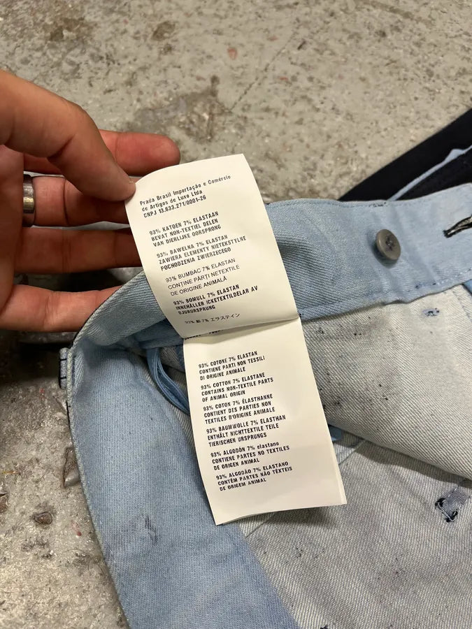 SS2018 Prada Overprint Blue Cargo Short YPwzkdn 9