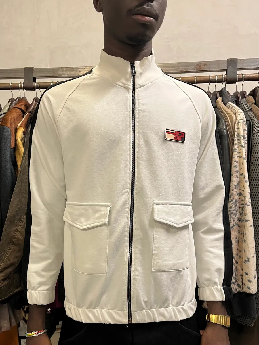 SS2018 Prada White Zip-up Sweater lmxnjEI 1