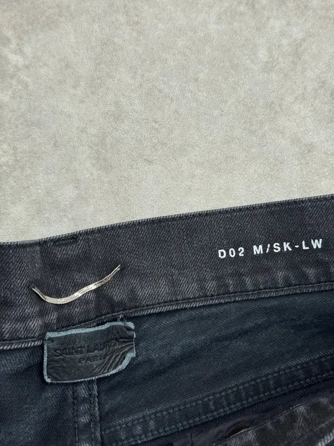 SS2018 Saint Laurent Black Denim Skinny Jeans PHMDYho 11