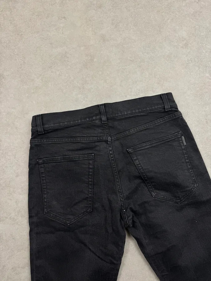SS2018 Saint Laurent Black Denim Skinny Jeans PHMDYho 7