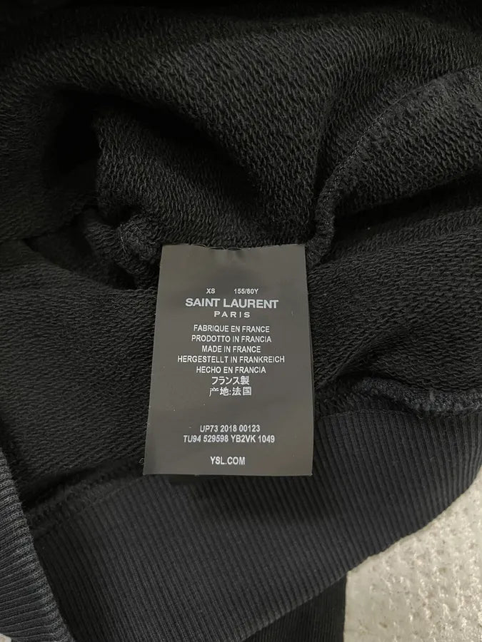 SS2018 Saint Laurent Black Propaganda Printed Hoodie  pJesqwy 7