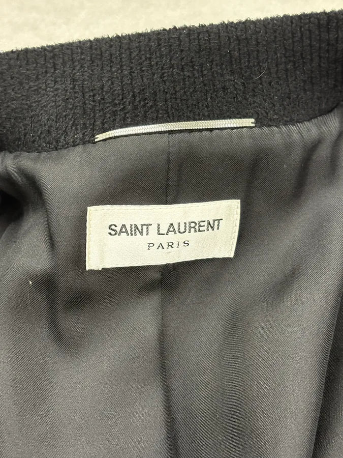 SS2019 Saint Laurent Black Velvet Mirors Embroidered Bomber Jacket TvguSSq 11