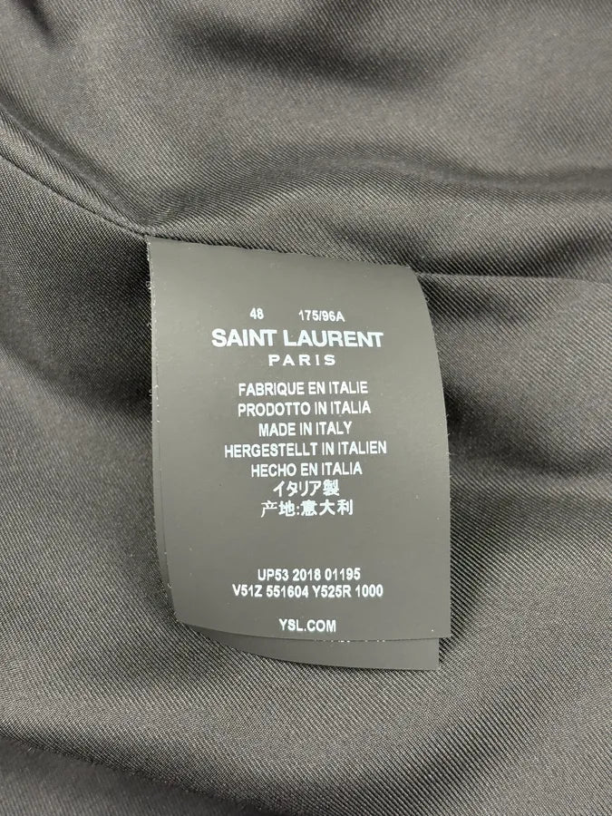 SS2019 Saint Laurent Black Velvet Mirors Embroidered Bomber Jacket TvguSSq 12
