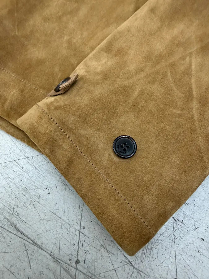 SS2018 Saint Laurent Brown Suede Leather Lace-Up Hooded Jacket WDaRnOH 13