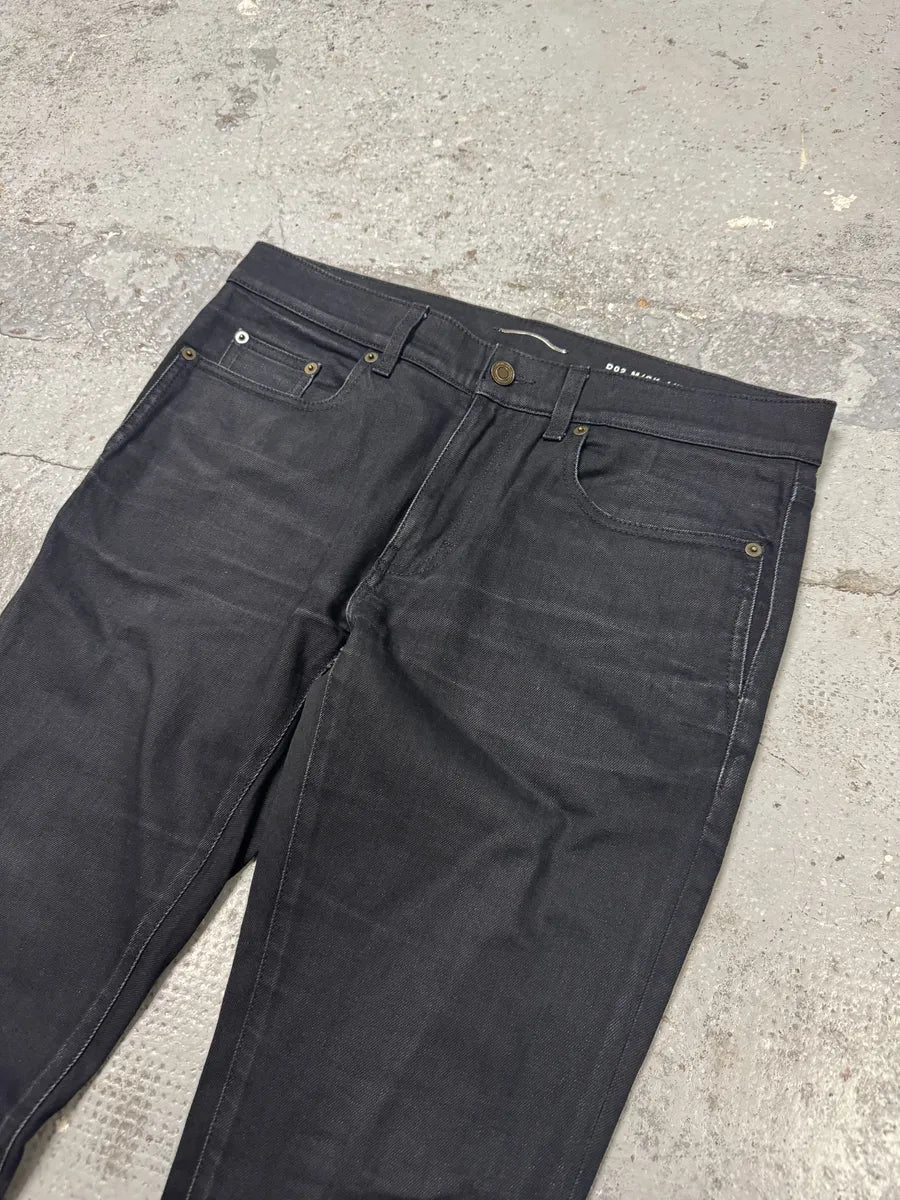 SS2018 Saint Laurent Dark Black Slim Denim Jeans fUfgHjQ 5