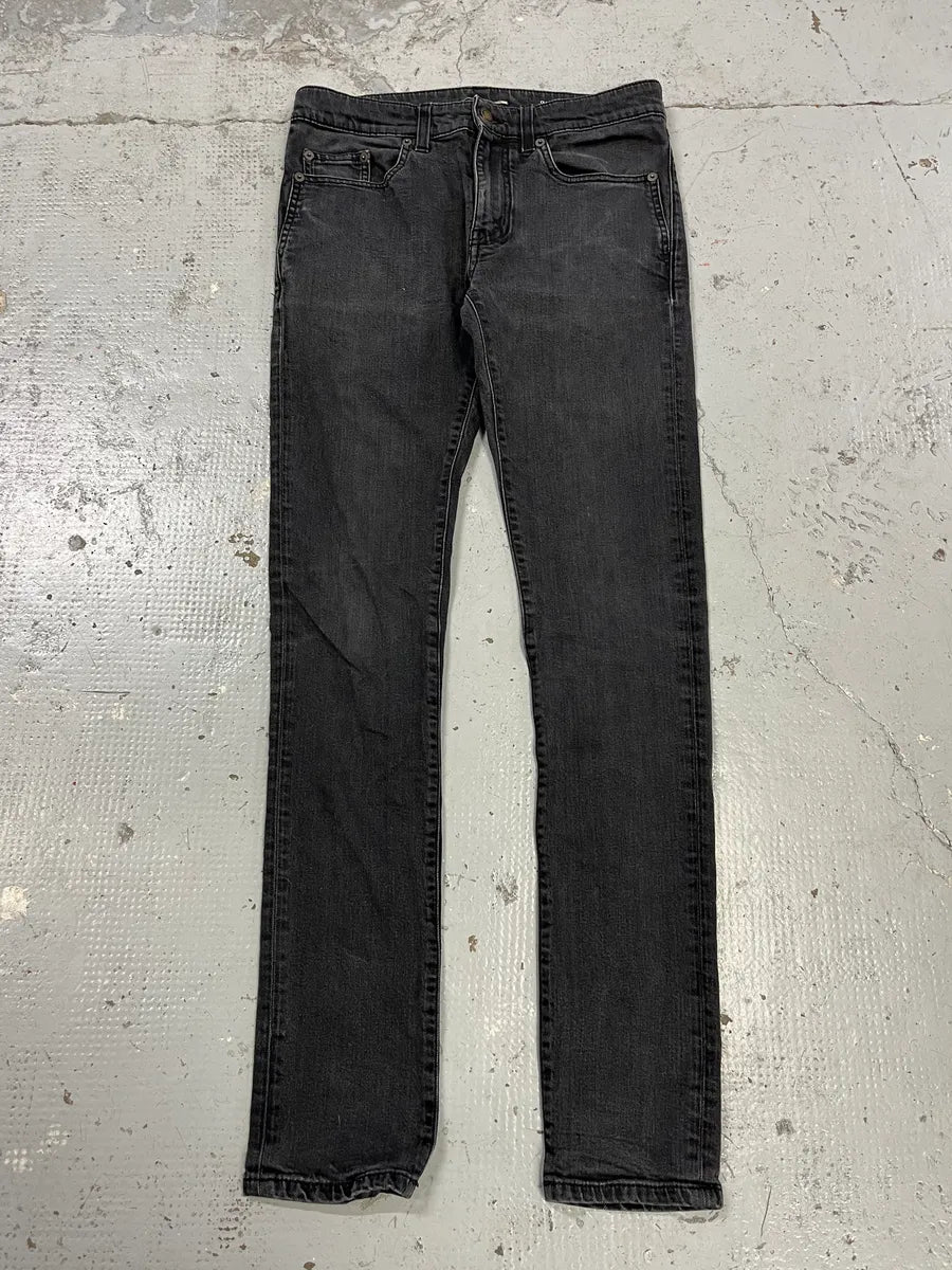SS2018 Saint Laurent Slim Grey Denim Jeans kKlHSaS 0