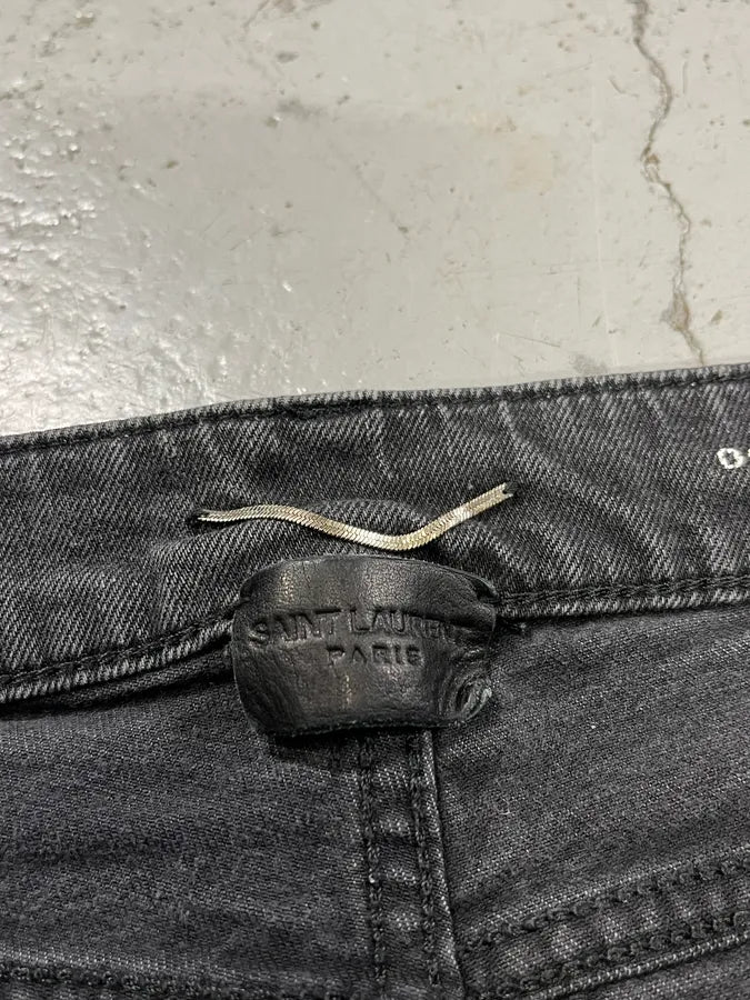 SS2018 Saint Laurent Slim Grey Denim Jeans kKlHSaS 10