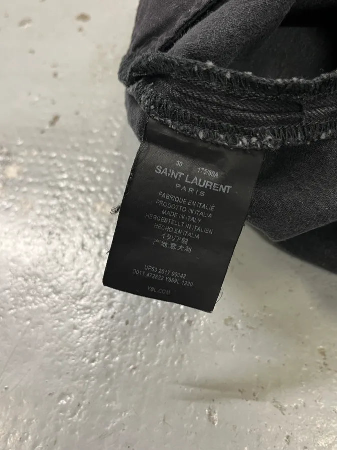 SS2018 Saint Laurent Slim Grey Denim Jeans kKlHSaS 12
