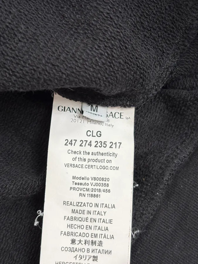 SS2018 Versace Ornament Black Sweater naqhIdF 8