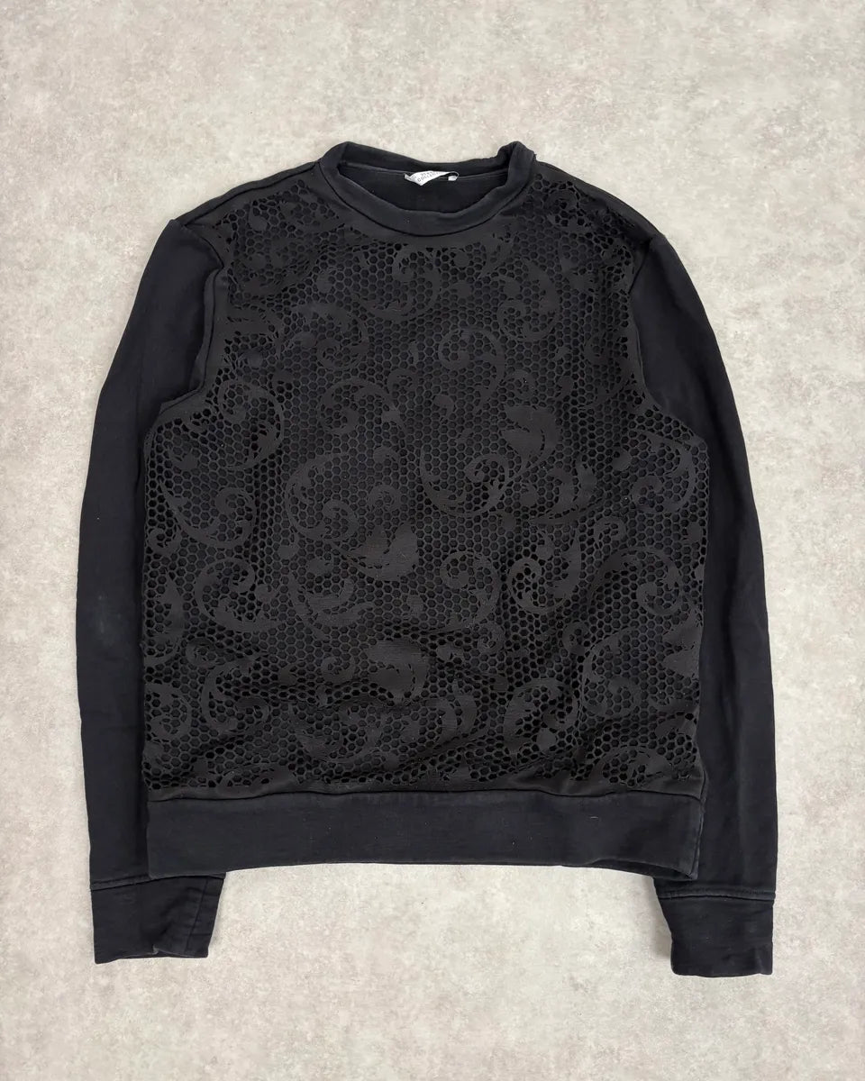 SS2018 Versace Ornament Black Sweater naqhIdF 0
