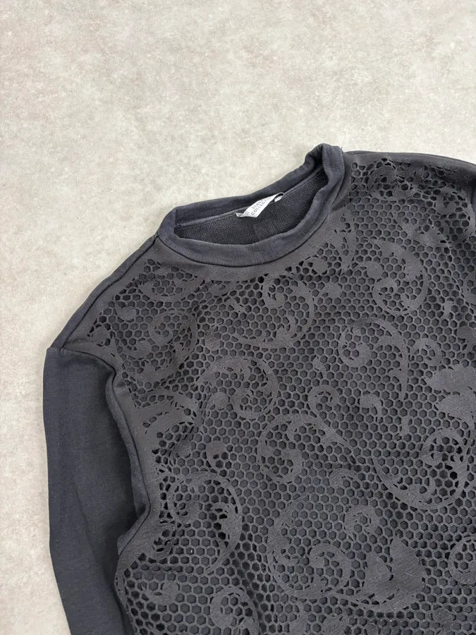 SS2018 Versace Ornament Black Sweater naqhIdF 4