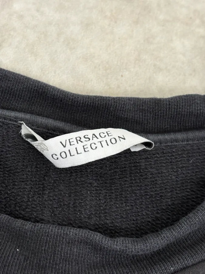 SS2018 Versace Ornament Black Sweater naqhIdF 7