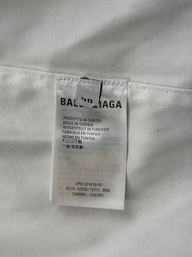 SS2019 Balenciaga White Workout Exercise Shirt zuqOhSK 10