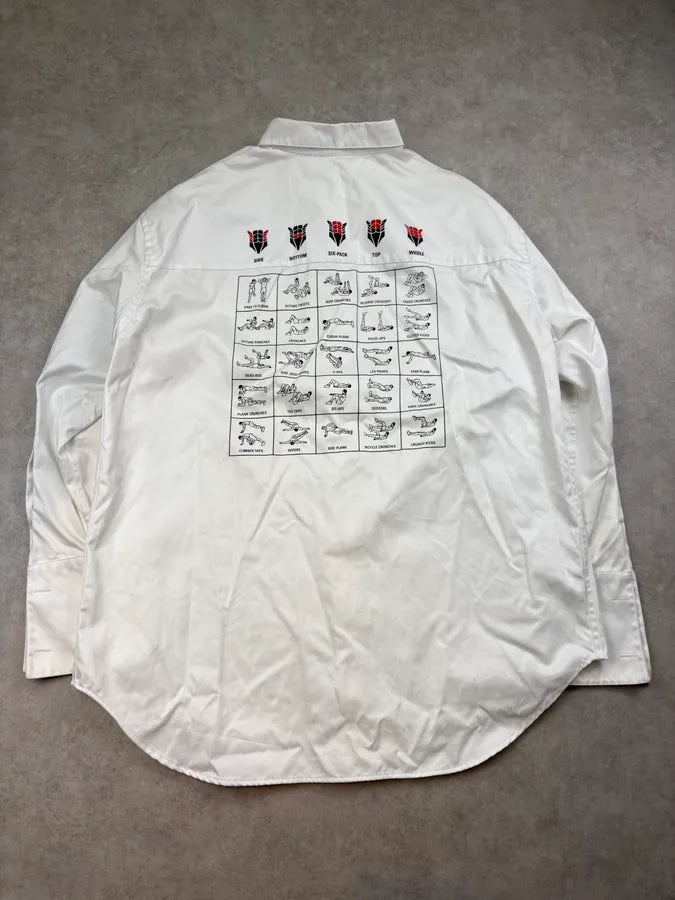 SS2019 Balenciaga White Workout Exercise Shirt zuqOhSK 1