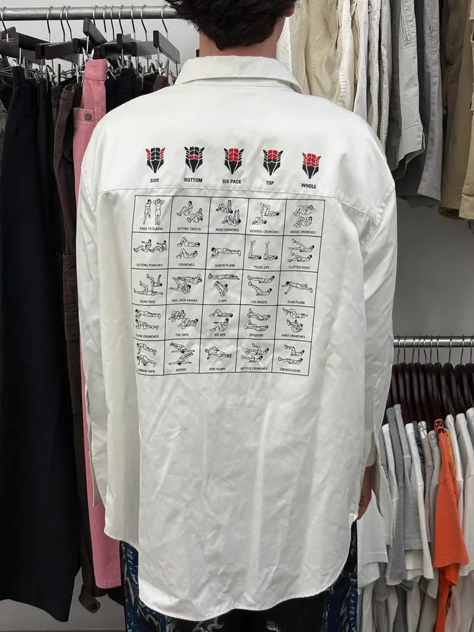 SS2019 Balenciaga White Workout Exercise Shirt zuqOhSK 3