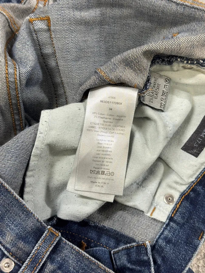 SS2019 Dior Blue Slim Distressed Denim Jeans vuCGYzU 10