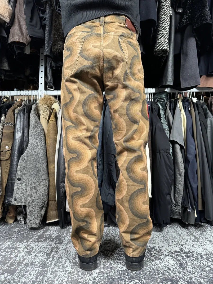 SS2019 Dries Van Noten Panton Brown Avant-Garde Abstract Pants JoNsCFG 5