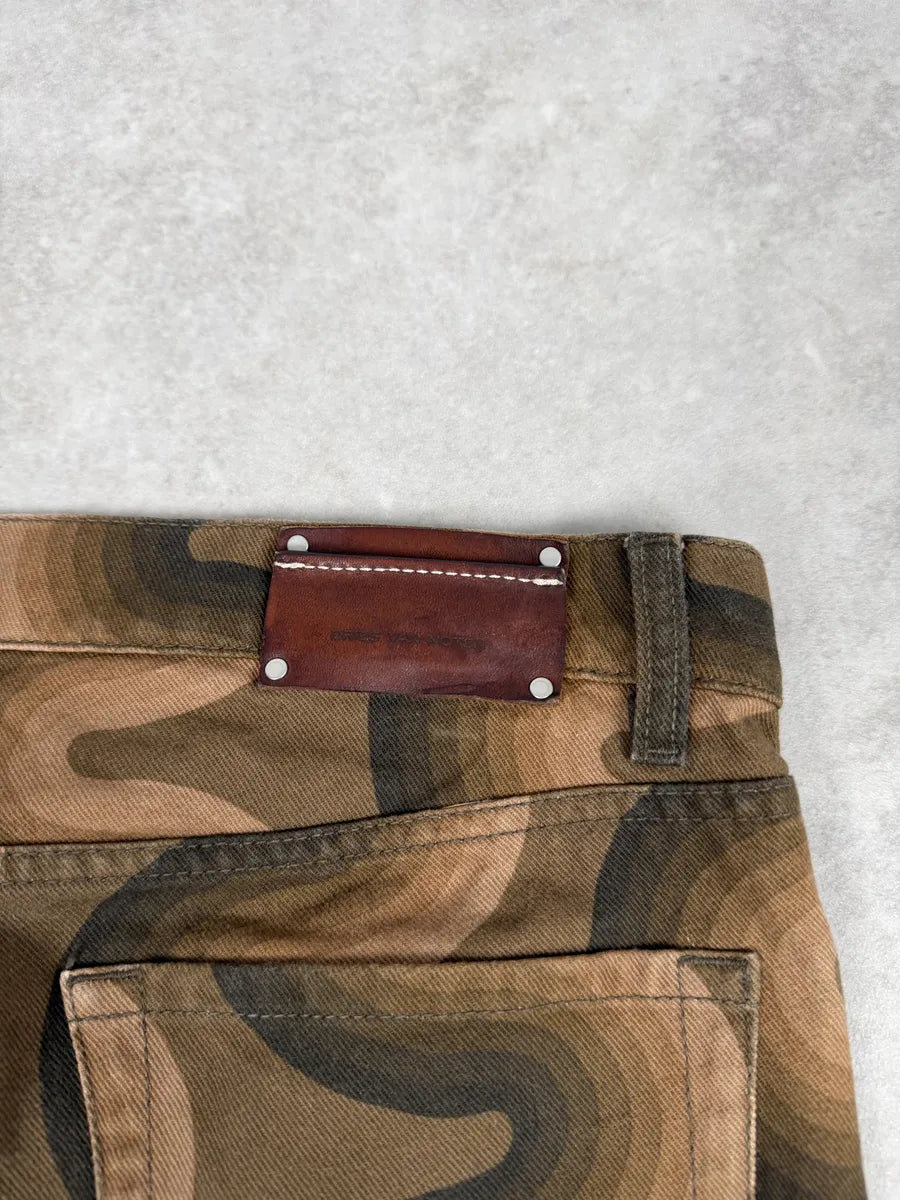 SS2019 Dries Van Noten Panton Brown Avant-Garde Abstract Pants JoNsCFG 8