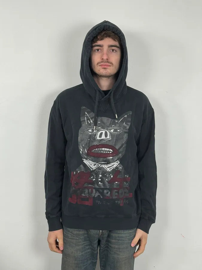 SS2019 Dsquared2 Black Cat Hoodie noIsSrC 1