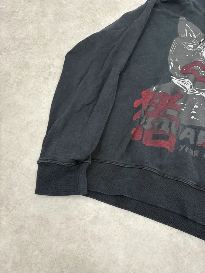 SS2019 Dsquared2 Black Cat Hoodie noIsSrC 5