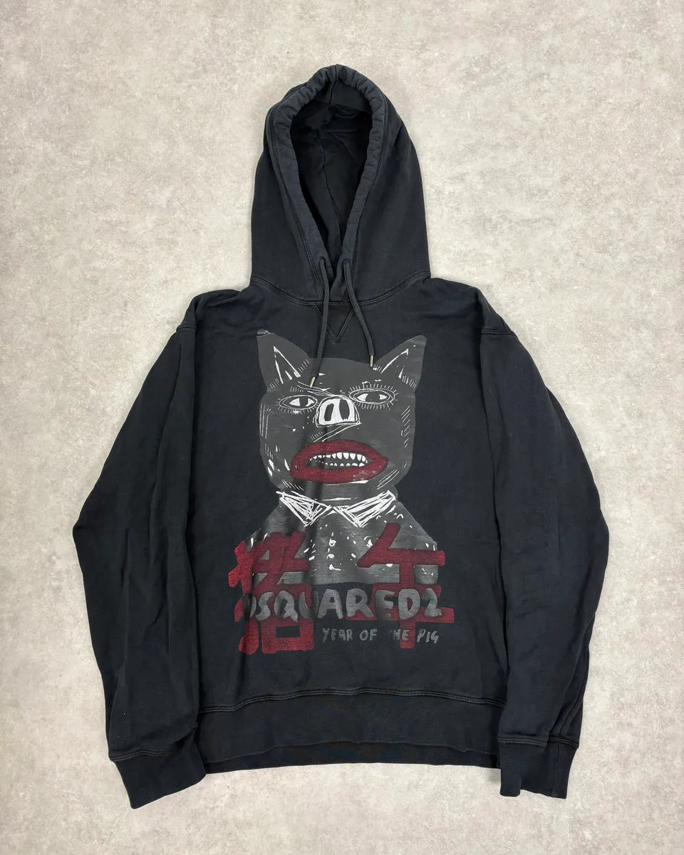 SS2019 Dsquared2 Black Cat Hoodie noIsSrC 0