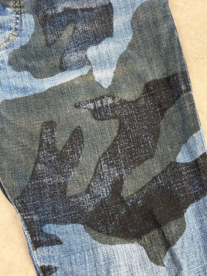 SS2019 DSquared2 Blue Camo Denim Jeans LsLTgbG 7