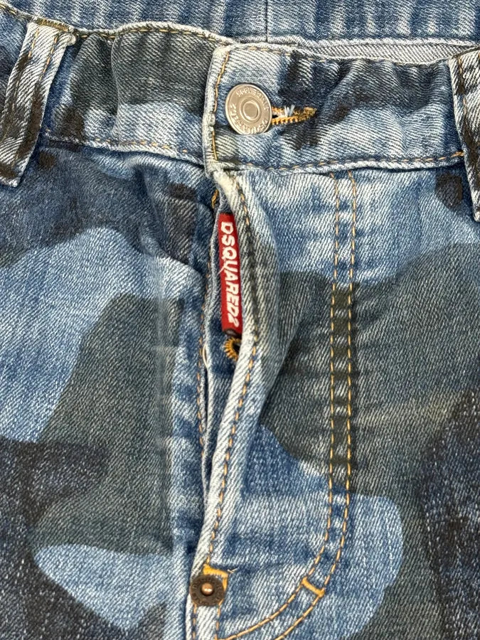 SS2019 DSquared2 Blue Camo Denim Jeans LsLTgbG 8