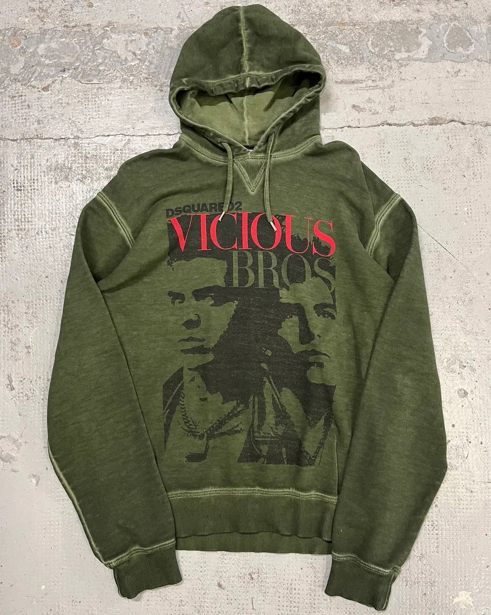 SS2019 Dsquared2 Dark Green Vicious Hoodie SMqJhQD 0
