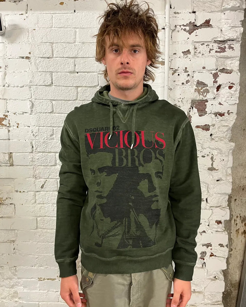 SS2019 Dsquared2 Dark Green Vicious Hoodie SMqJhQD 1
