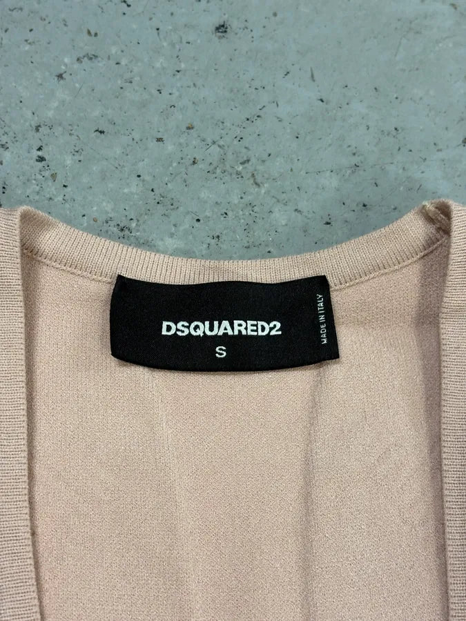 SS2019 Dsquared2 Pink Knit Laced Dress XDIXjEn 9