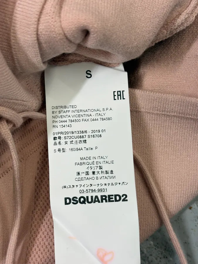 SS2019 Dsquared2 Pink Knit Laced Dress XDIXjEn 10