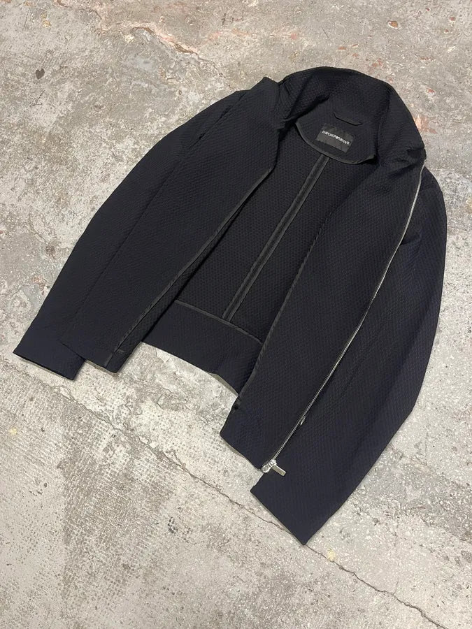 SS2019 Emporio Armani Asymmetrical Black Jacket (S/M) mMtqQgb 4