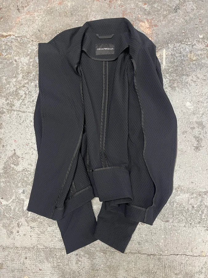 SS2019 Emporio Armani Asymmetrical Black Jacket (S/M) mMtqQgb 5
