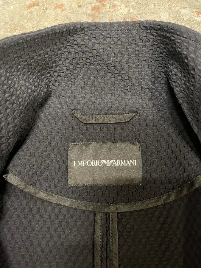 SS2019 Emporio Armani Asymmetrical Black Jacket (S/M) mMtqQgb 9