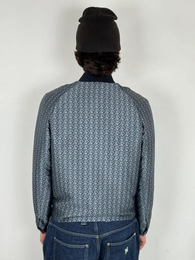 SS2019 Emporio Armani Blue Wavy Light Abstract Jacket NyIbXTb 2