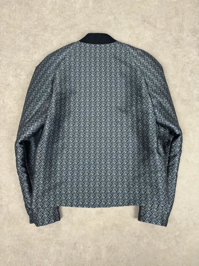 SS2019 Emporio Armani Blue Wavy Light Abstract Jacket NyIbXTb 4