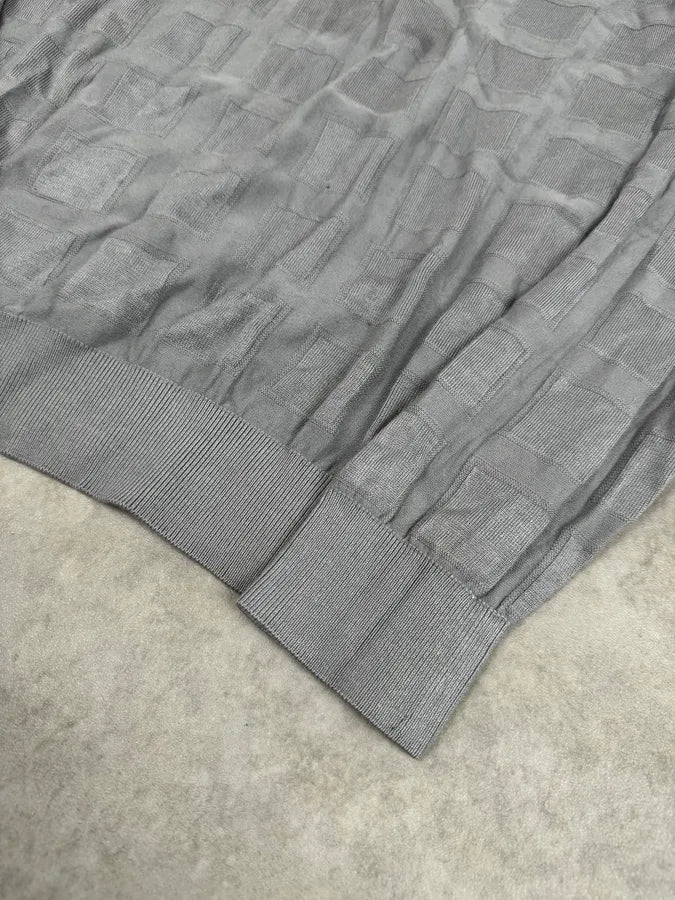 SS2019 Emporio Armani Grey Geometrical Cozy Sweater HuKgBau 5