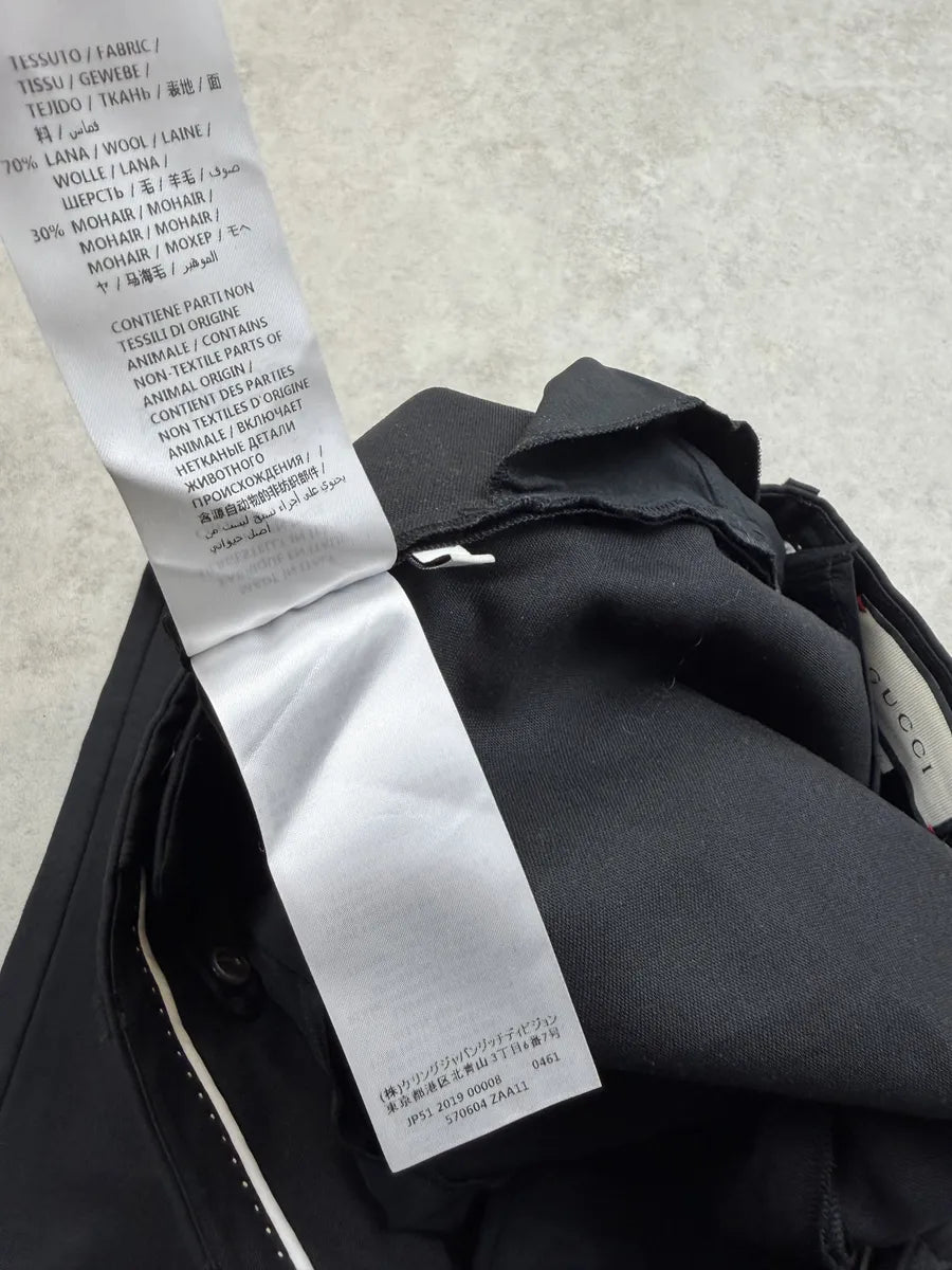 SS2019 Gucci Black Classy Flared Pants rcRfYgI 7
