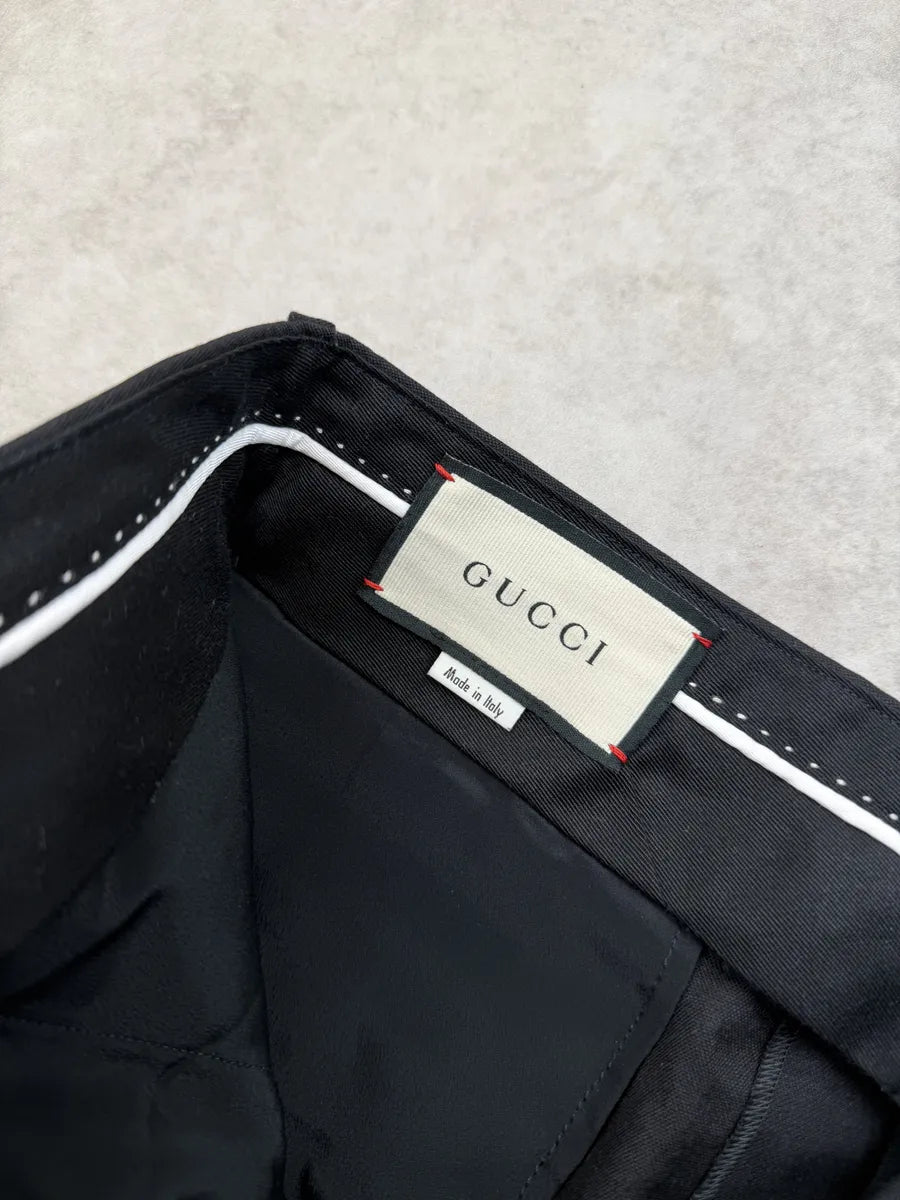 SS2019 Gucci Black Classy Flared Pants rcRfYgI 9