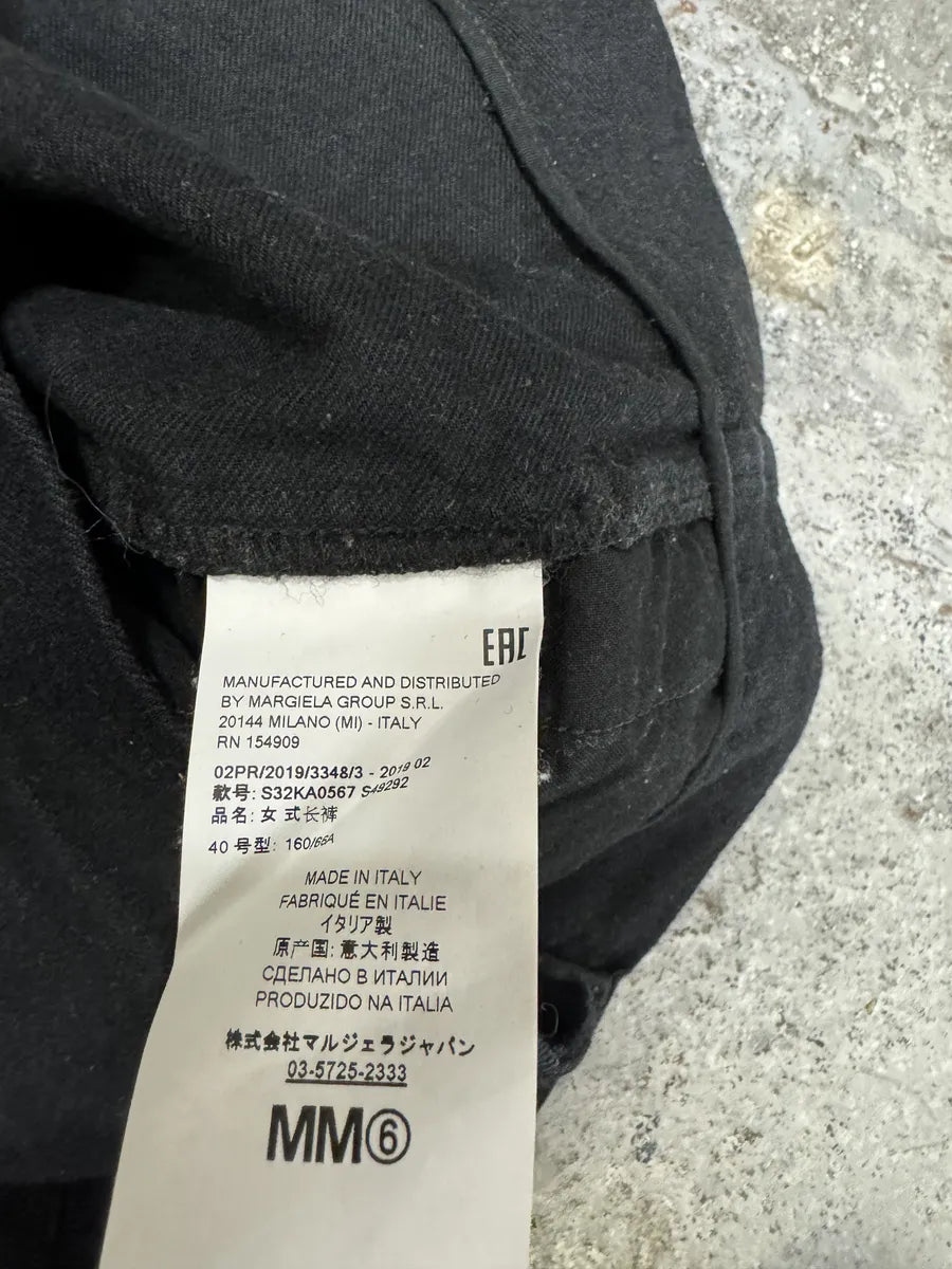 SS2019 Maison Margiela MM6 Black Cozy Pants (S) 7