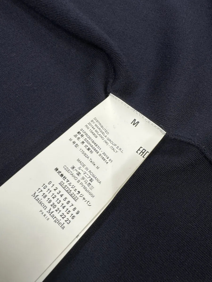 SS2019 Maison Margiela Navy Wool Signature Short Sleeves Shirt jjihndr 6
