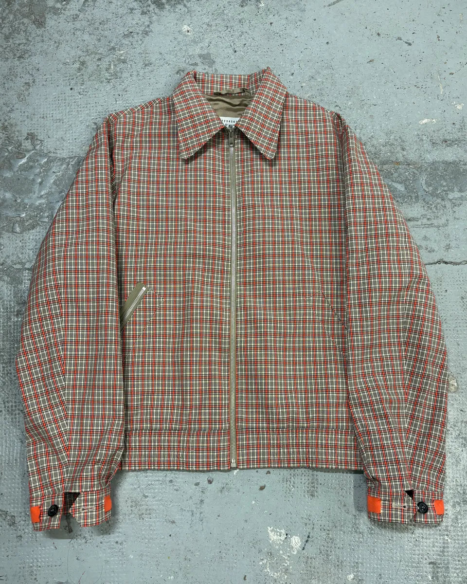 SS2019 Maison Margiela Red Plaid Harrington Light Jacket eQWvIaU 0